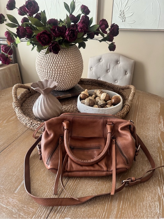 Free People Handbags - Free people baby Emerson tote bag in the color saddle. Brand new without tags